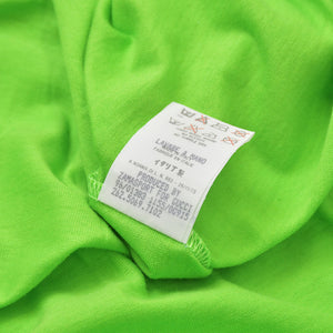 New and unused GUCCI Gucci Interlocking G Embroidered Cotton Jersey T-shirt 1155 Bright Green Cut and Sewn L Size Used 4a005057
