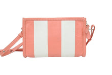 画像をギャラリービューアに読み込む, BALENCIAGA バレンシアガ バザール ショルダーバッグ ウォレット ポーチ レザー ピンク ホワイト シルバー金具 レディース 美品 中古 50611