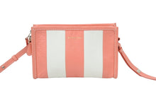 画像をギャラリービューアに読み込む, BALENCIAGA バレンシアガ バザール ショルダーバッグ ウォレット ポーチ レザー ピンク ホワイト シルバー金具 レディース 美品 中古 50611