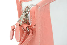 画像をギャラリービューアに読み込む, BALENCIAGA バレンシアガ バザール ショルダーバッグ ウォレット ポーチ レザー ピンク ホワイト シルバー金具 レディース 美品 中古 50611