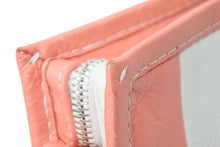 画像をギャラリービューアに読み込む, BALENCIAGA バレンシアガ バザール ショルダーバッグ ウォレット ポーチ レザー ピンク ホワイト シルバー金具 レディース 美品 中古 50611