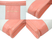 画像をギャラリービューアに読み込む, BALENCIAGA バレンシアガ バザール ショルダーバッグ ウォレット ポーチ レザー ピンク ホワイト シルバー金具 レディース 美品 中古 50611