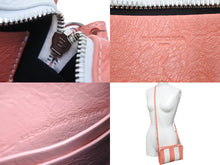 画像をギャラリービューアに読み込む, BALENCIAGA バレンシアガ バザール ショルダーバッグ ウォレット ポーチ レザー ピンク ホワイト シルバー金具 レディース 美品 中古 50611