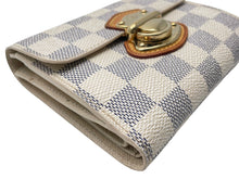 Load image into Gallery viewer, LOUIS VUITTON ルイヴィトン ポルトフォイユ ジョイ 三つ折り財布 N60030 ダミエ アズール ホワイト グレー PVC 美品 中古 65076