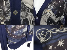 Load image into Gallery viewer, 幻 博物館級 HERMES エルメス カーディガン スカル skull サイズ S 野村大輔 DAISUKE NOMURA シルク 美品 中古 50801