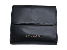 画像をギャラリービューアに読み込む, BVLGARI ブルガリ 二つ折り財布 セルペンティ フォーエバー レザー ブラック グリーン ゴールド金具 良品 中古 50820