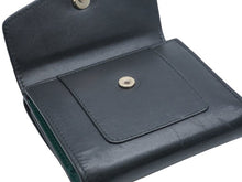 画像をギャラリービューアに読み込む, BVLGARI ブルガリ 二つ折り財布 セルペンティ フォーエバー レザー ブラック グリーン ゴールド金具 良品 中古 50820