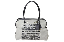 Load image into Gallery viewer, LOUISVUITTON ルイヴィトン トラベラー アーティクル ダ ヴォワヤージュ トートバッグ M92806 グレー ブラック 美品 中古 50878