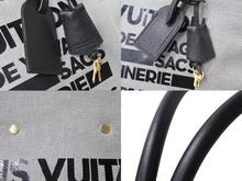 Load image into Gallery viewer, LOUISVUITTON ルイヴィトン トラベラー アーティクル ダ ヴォワヤージュ トートバッグ M92806 グレー ブラック 美品 中古 50878
