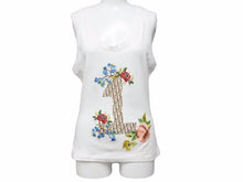 Load image into Gallery viewer, Christian Dior クリスチャンディオール タンクトップ トロッター 1番 刺繍花柄 5E16155961 ホワイト サイズ42 美品 中古 50944