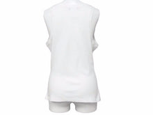 Load image into Gallery viewer, Christian Dior クリスチャンディオール タンクトップ トロッター 1番 刺繍花柄 5E16155961 ホワイト サイズ42 美品 中古 50944