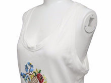Load image into Gallery viewer, Christian Dior クリスチャンディオール タンクトップ トロッター 1番 刺繍花柄 5E16155961 ホワイト サイズ42 美品 中古 50944
