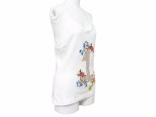 Load image into Gallery viewer, Christian Dior クリスチャンディオール タンクトップ トロッター 1番 刺繍花柄 5E16155961 ホワイト サイズ42 美品 中古 50944