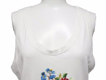 Load image into Gallery viewer, Christian Dior クリスチャンディオール タンクトップ トロッター 1番 刺繍花柄 5E16155961 ホワイト サイズ42 美品 中古 50944