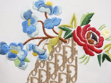 Load image into Gallery viewer, Christian Dior クリスチャンディオール タンクトップ トロッター 1番 刺繍花柄 5E16155961 ホワイト サイズ42 美品 中古 50944