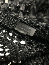 Load image into Gallery viewer, 新品同様品 PRADA プラダ ラフィア トートバッグ カゴバッグ1BG393 ストロー ウィッカー ブラック ホワイト 中古 51080