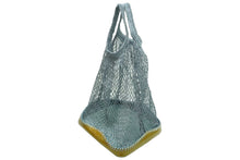 Load image into Gallery viewer, PRADA プラダ メッシュバッグ ミニバッグ ハンドバッグ イタリア製 メッシュ エナメル ブルー ゴールド 中古 51132