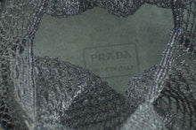 Load image into Gallery viewer, PRADA プラダ メッシュバッグ ミニバッグ ハンドバッグ イタリア製 メッシュ エナメル ブルー ゴールド 中古 51132