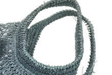 Load image into Gallery viewer, PRADA プラダ メッシュバッグ ミニバッグ ハンドバッグ イタリア製 メッシュ エナメル ブルー ゴールド 中古 51132