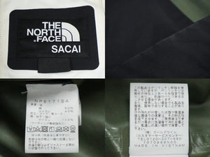 THE NORTH FACE × sacai ザノースフェイス サカイ 17AW ナイロン モッズ コート カーキ NP6171SA ロゴ サイズM 美品 中古 51178