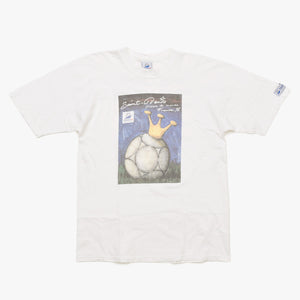 FRANCE 98 公式アートグラフィックTシャツ 1998年 ワールドカップ フランス大会 W杯 ホワイト サイズ不明 サッカー サンドニ S.デキュジス ポスターアート 美品 中古 4a005122