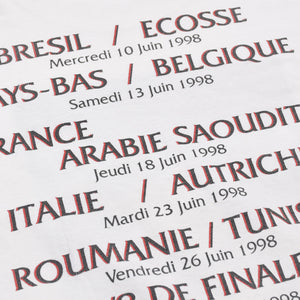FRANCE 98 公式アートグラフィックTシャツ 1998年 ワールドカップ フランス大会 W杯 ホワイト サイズ不明 サッカー サンドニ S.デキュジス ポスターアート 美品 中古 4a005122