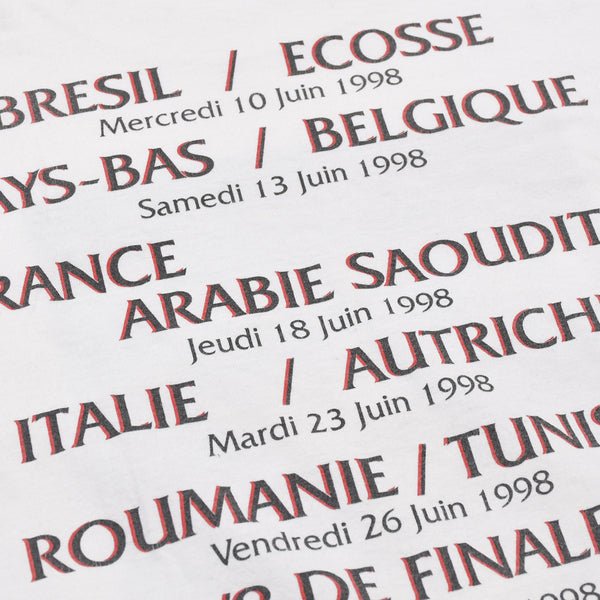 FRANCE 98 公式アートグラフィックTシャツ 1998年 ワールドカップ フランス大会 W杯 ホワイト サイズ不明 サッカー サンドニ S.デキュジス ポスターアート 美品 中古 4a005122