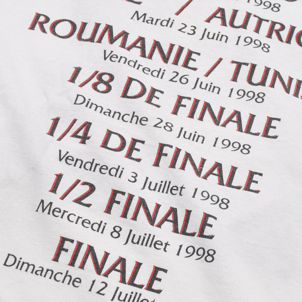 FRANCE 98 公式アートグラフィックTシャツ 1998年 ワールドカップ フランス大会 W杯 ホワイト サイズ不明 サッカー サンドニ S.デキュジス ポスターアート 美品 中古 4a005122