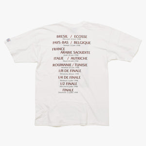 FRANCE 98 公式アートグラフィックTシャツ 1998年 ワールドカップ フランス大会 W杯 ホワイト サイズ不明 サッカー サンドニ S.デキュジス ポスターアート 美品 中古 4a005122
