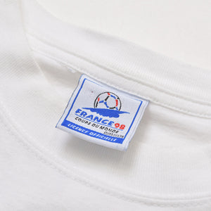FRANCE 98 公式アートグラフィックTシャツ 1998年 ワールドカップ フランス大会 W杯 ホワイト サイズ不明 サッカー サンドニ S.デキュジス ポスターアート 美品 中古 4a005122