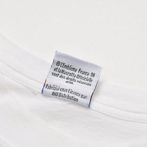 FRANCE 98 公式アートグラフィックTシャツ 1998年 ワールドカップ フランス大会 W杯 ホワイト サイズ不明 サッカー サンドニ S.デキュジス ポスターアート 美品 中古 4a005122