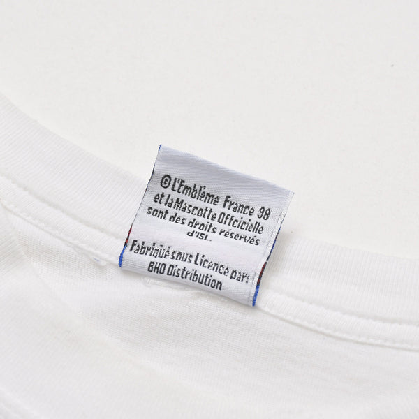 FRANCE 98 公式アートグラフィックTシャツ 1998年 ワールドカップ フランス大会 W杯 ホワイト サイズ不明 サッカー サンドニ S.デキュジス ポスターアート 美品 中古 4a005122
