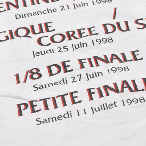 FRANCE 98 公式アートグラフィックTシャツ 1998年 ワールドカップ フランス大会 W杯 ホワイト サイズ不明 サッカー ファビアンジュアノー エッフェル塔 美品 中古 4a005123