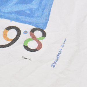 FRANCE 98 公式アートグラフィックTシャツ 1998年 ワールドカップ フランス大会 W杯 ホワイト サイズ不明 サッカー ファビアンジュアノー エッフェル塔 美品 中古 4a005123
