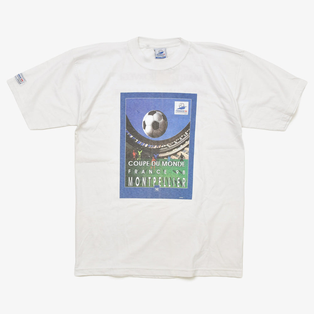 New and unused FRANCE 98 Official Art Graphic T-shirt 1998 World Cup France Tournament World Cup Soccer M Size Used 4a005124