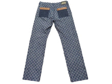 画像をギャラリービューアに読み込む, GUCCI グッチ GGロゴエコウォッシュド ズボン パンツ 649110 XDBIP サイズ 34 ブラウン インディゴブルー 美品 中古 51378