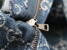 画像をギャラリービューアに読み込む, GUCCI グッチ GGロゴエコウォッシュド ズボン パンツ 649110 XDBIP サイズ 34 ブラウン インディゴブルー 美品 中古 51378