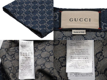 画像をギャラリービューアに読み込む, GUCCI グッチ GGロゴエコウォッシュド ズボン パンツ 649110 XDBIP サイズ 34 ブラウン インディゴブルー 美品 中古 51378