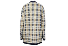 画像をギャラリービューアに読み込む, 新品同様 GUCCI グッチ ツイードジャケット アウター 691452 ZAIU7 イタリア製 ベージュ ネイビー ゴールド サイズ40 中古 51380