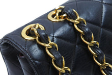 画像をギャラリービューアに読み込む, CHANEL シャネル デカマトラッセ シングルフラップ ダブルチェーン ショルダーバッグ ラムスキン ブラック 美品 中古 51398