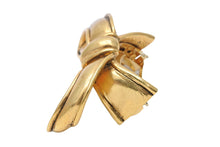 画像をギャラリービューアに読み込む, BALENCIAGA バレンシアガ バレッタ アクセサリー 小物 髪留め リボン フランス製 GP ゴールド 良品 中古 51424