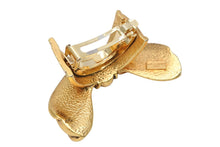 画像をギャラリービューアに読み込む, BALENCIAGA バレンシアガ バレッタ アクセサリー 小物 髪留め リボン フランス製 GP ゴールド 良品 中古 51424