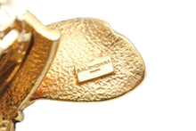 画像をギャラリービューアに読み込む, BALENCIAGA バレンシアガ バレッタ アクセサリー 小物 髪留め リボン フランス製 GP ゴールド 良品 中古 51424