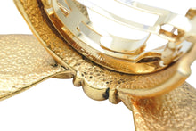 画像をギャラリービューアに読み込む, BALENCIAGA バレンシアガ バレッタ アクセサリー 小物 髪留め リボン フランス製 GP ゴールド 良品 中古 51424