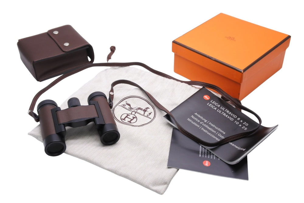 Like new HERMES LEICA Hermes x Leica Mysterious Gem Hermes Edition ULTRA VID Binoculars Brown Box Used 51454