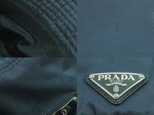 Load image into Gallery viewer, PRADA プラダ ハット 三角プレート ネイビー ロゴ 帽子 小物 ナイロン サイズL 2HC137 美品 中古 51637