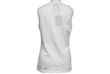 画像をギャラリービューアに読み込む, YVES SAINT LAURENT イヴサンローラン カサンドラ タンクトップノースリーブ ホワイト ゴールド コットン サイズS 美品 中古 51698