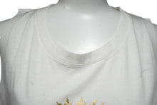 画像をギャラリービューアに読み込む, YVES SAINT LAURENT イヴサンローラン カサンドラ タンクトップノースリーブ ホワイト ゴールド コットン サイズS 美品 中古 51698