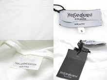 画像をギャラリービューアに読み込む, YVES SAINT LAURENT イヴサンローラン カサンドラ タンクトップノースリーブ ホワイト ゴールド コットン サイズS 美品 中古 51698