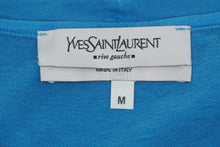 Load image into Gallery viewer, YVES SAINT LAURENT イヴ・サンローラン タンクトップ・ノースリーブ ロゴ入り ブルー 2004ss 美品 中古 51699